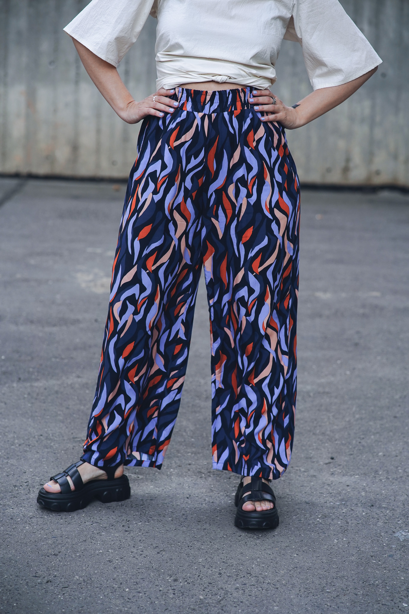 Kalhoty Palazzo Blue Flame - foto 1
