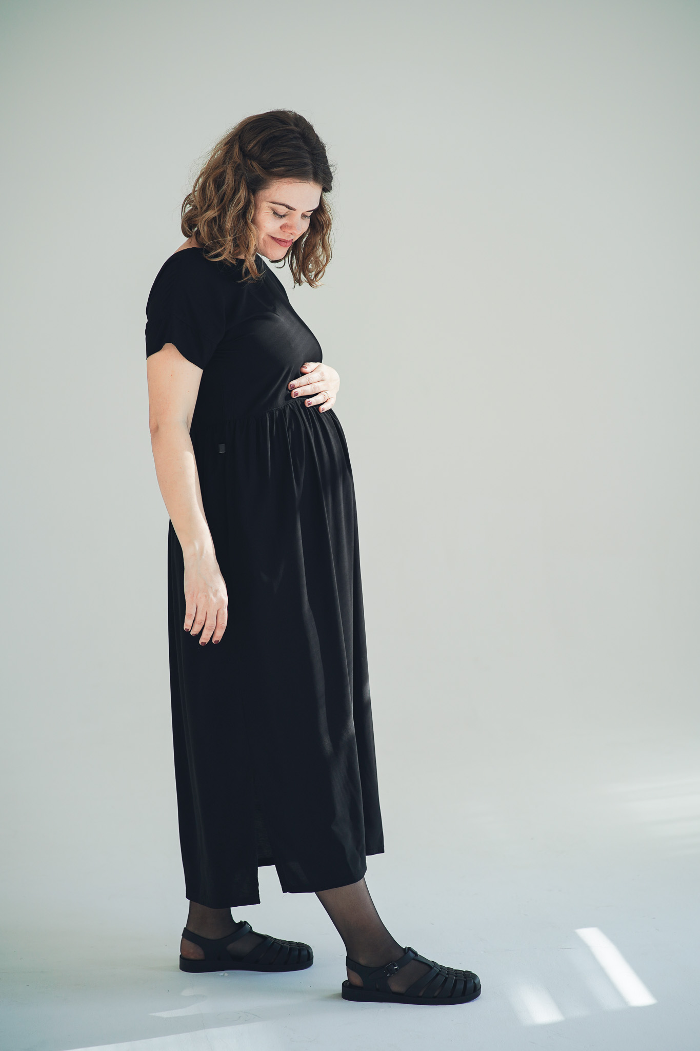 Šaty Simple Long Black - foto 9