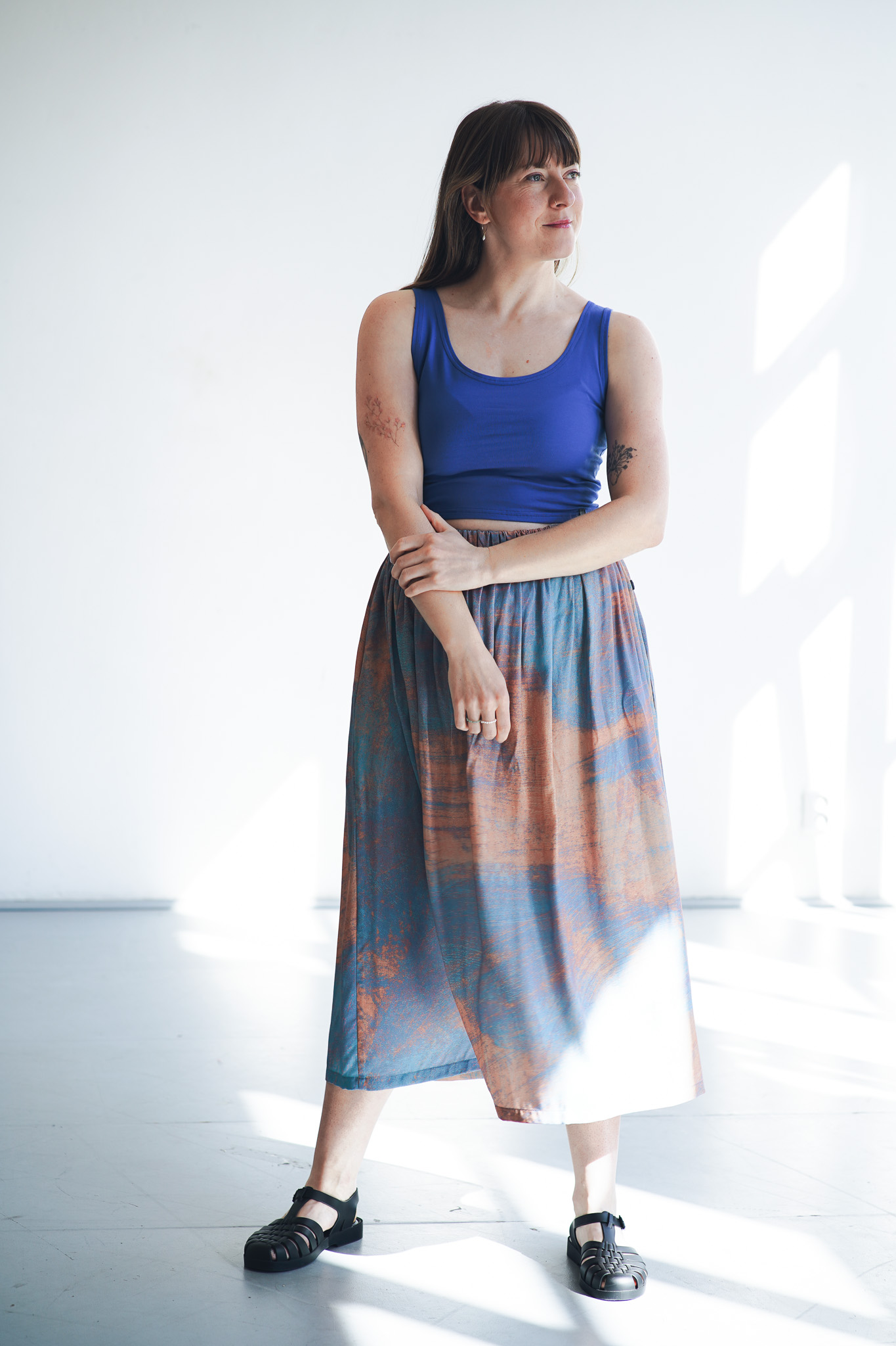Oboustranný Crop-top Bavlna Cobalt - foto 4