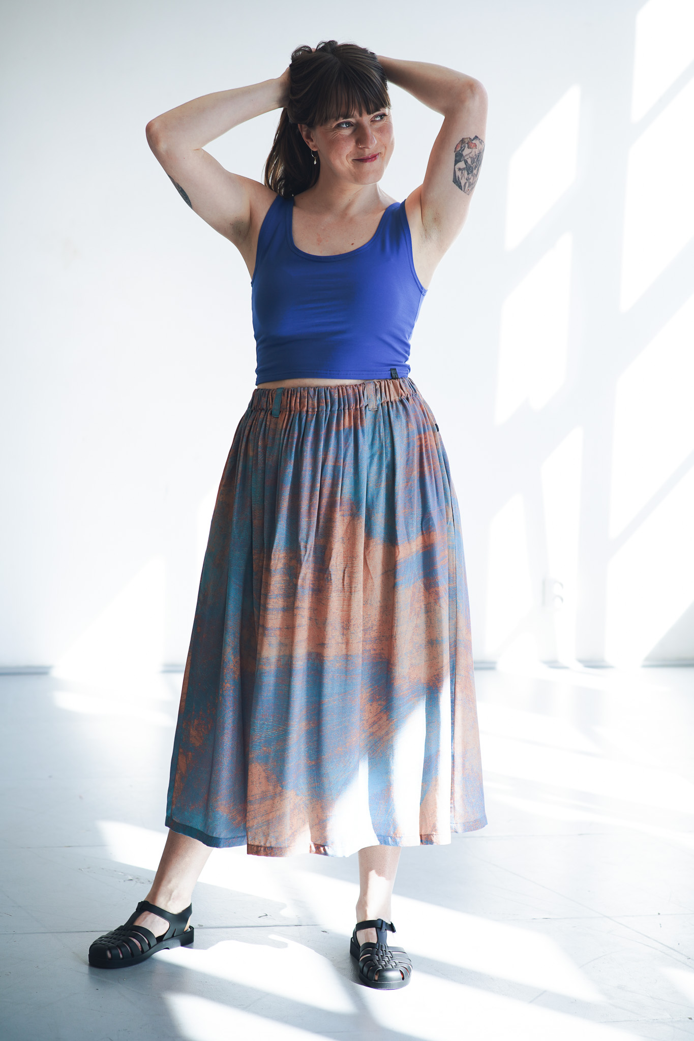 Oboustranný Crop-top Bavlna Cobalt - foto 7