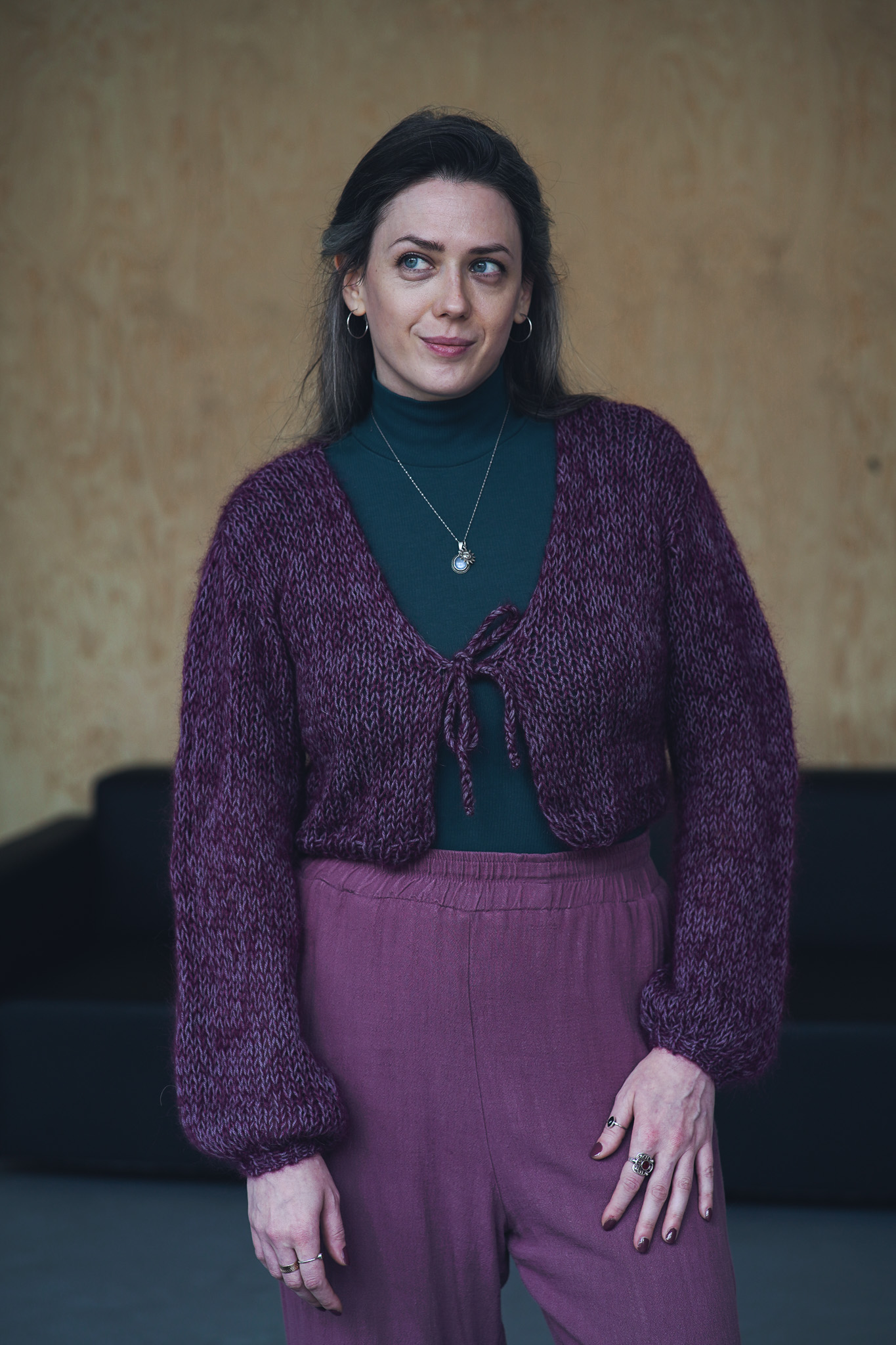 Cardigan Mohair Bordó - foto 7