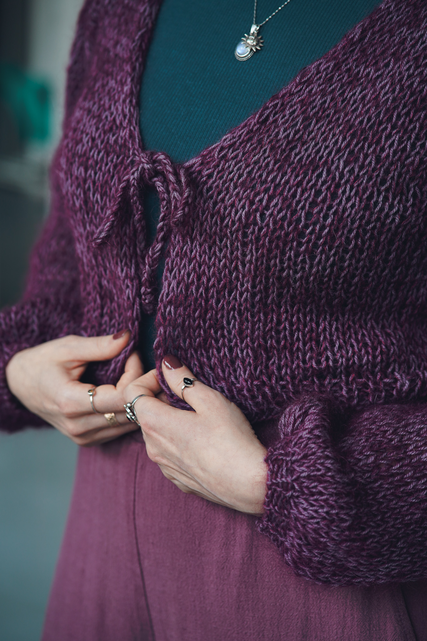 Cardigan Mohair Bordó - foto 2