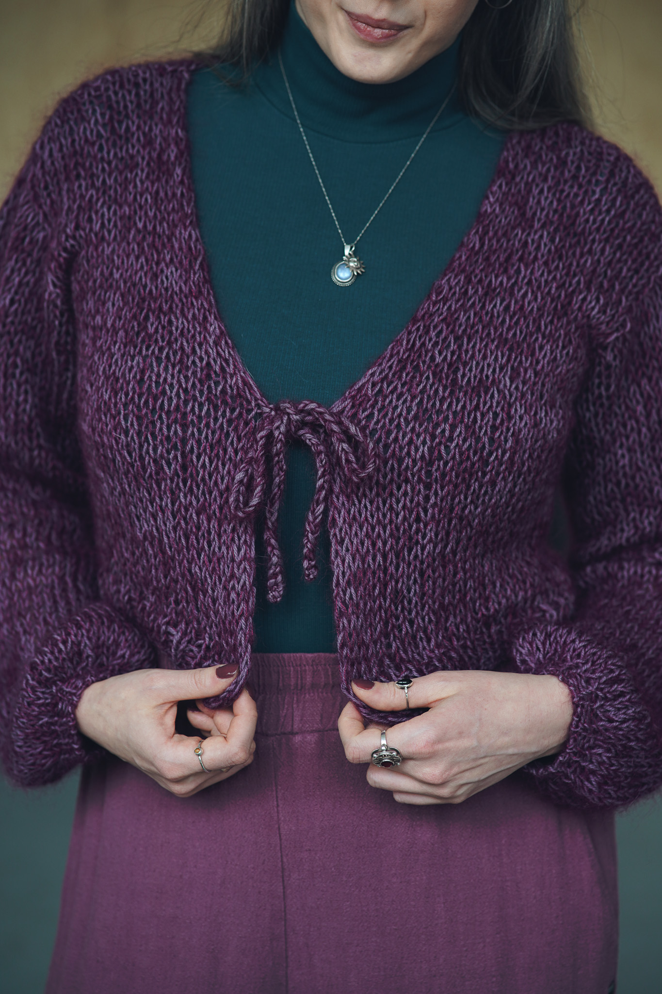 Cardigan Mohair Bordó - foto 8