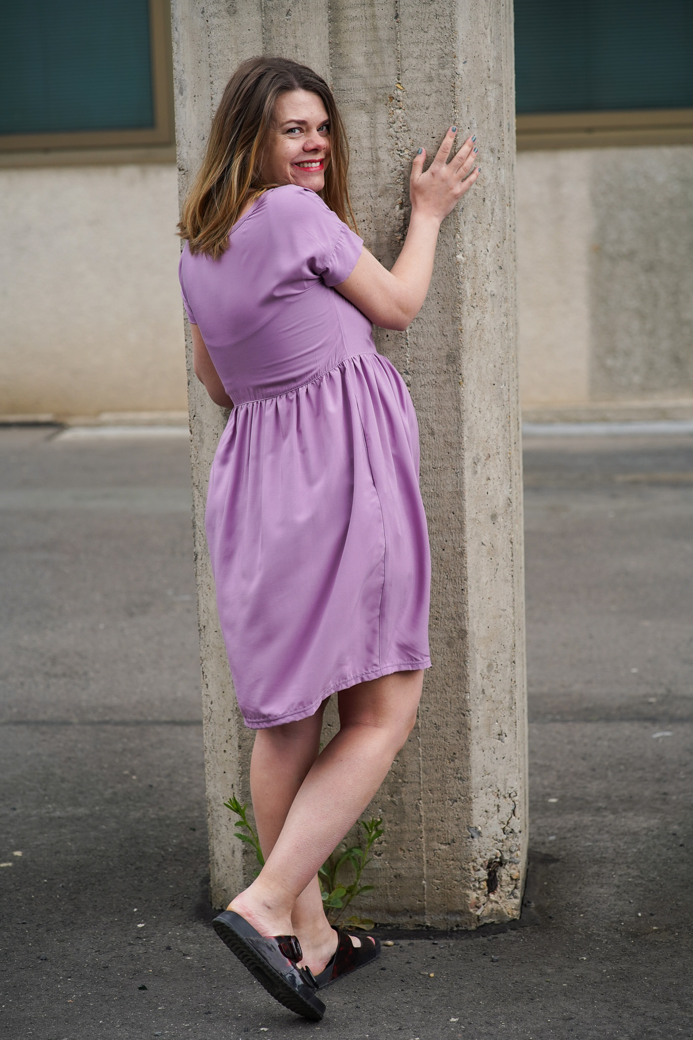 Šaty Simple Lilac - foto 3